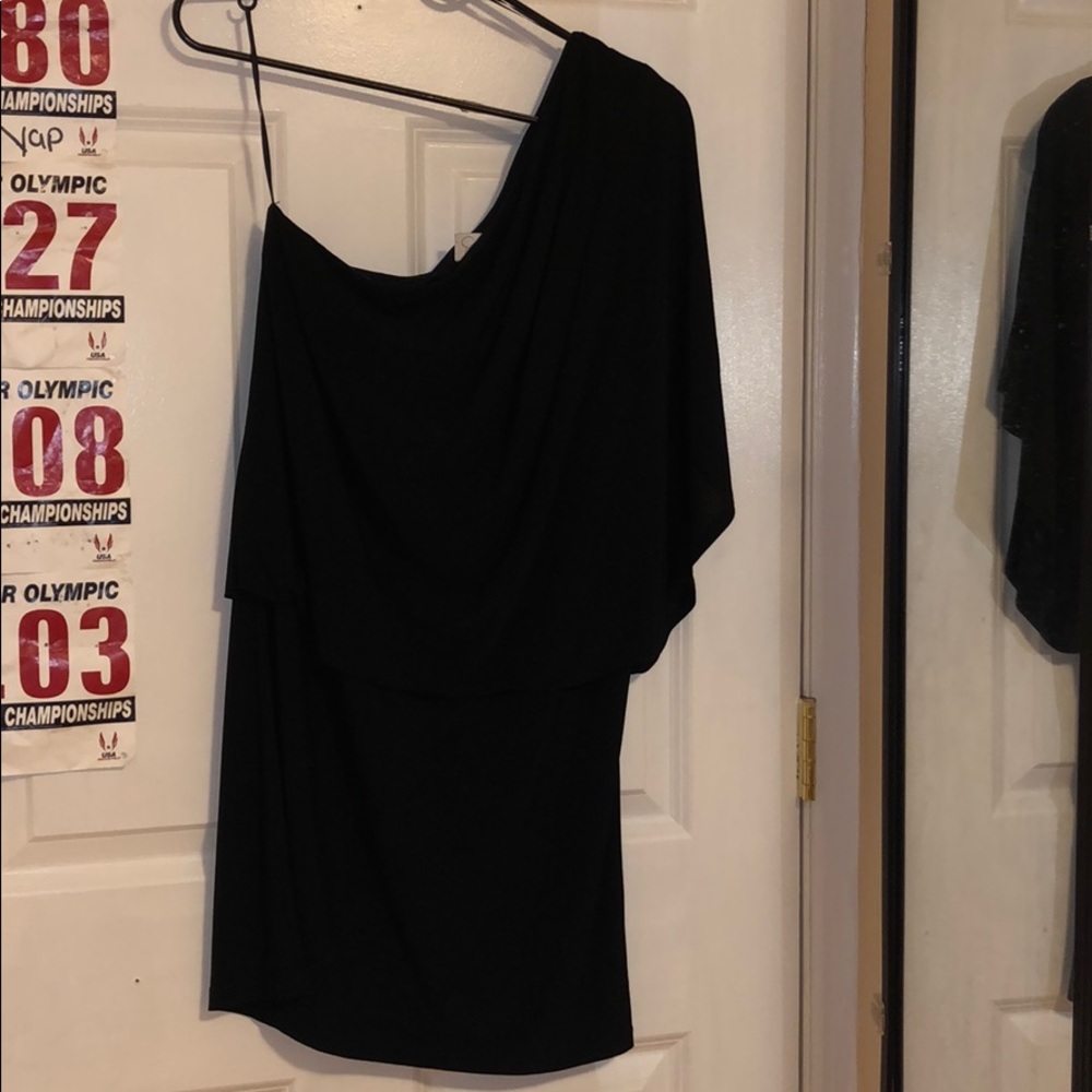 Jessica Simpson One Shoulder Black Dress